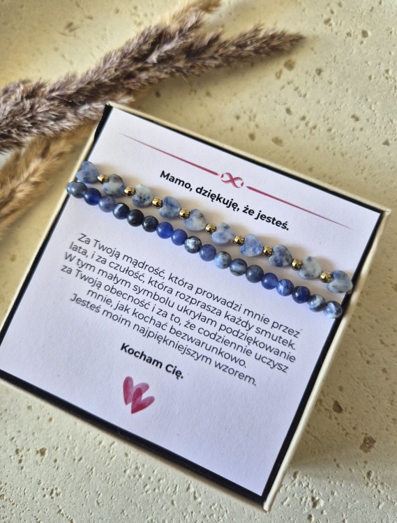 Spokój i Równowaga – Zestaw dla Mamy | Sodalit i Awenturyn | Prezent z dedykacją