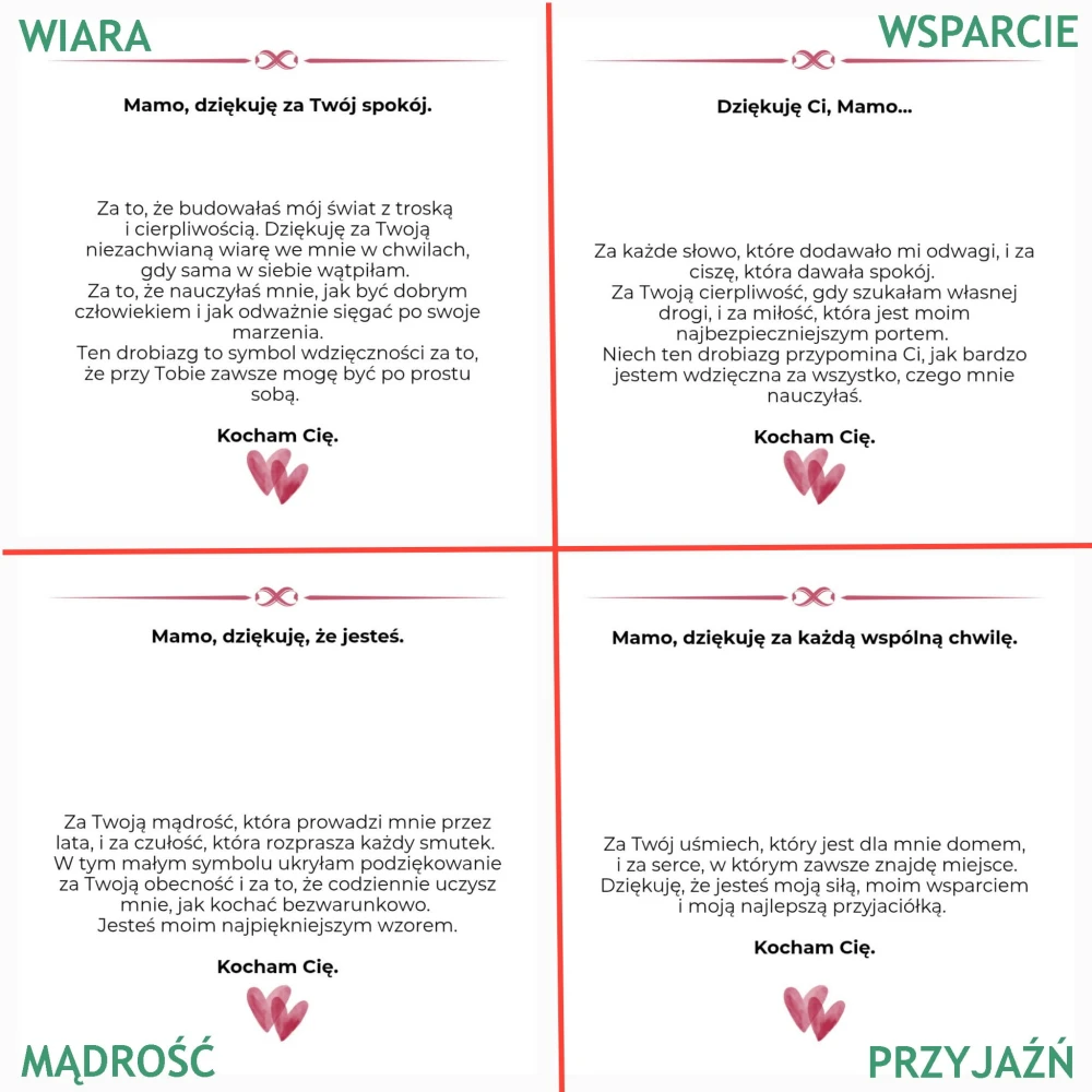 Czułość i Ukojenie – Zestaw dla Mamy | Turmalin i Rodonit | Prezent z dedykacją