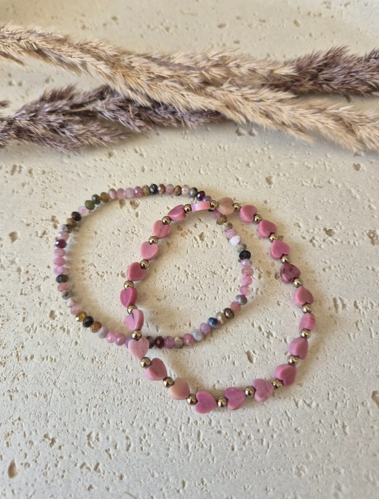 Czułość i Ukojenie – Zestaw dla Mamy | Turmalin i Rodonit | Prezent z dedykacją