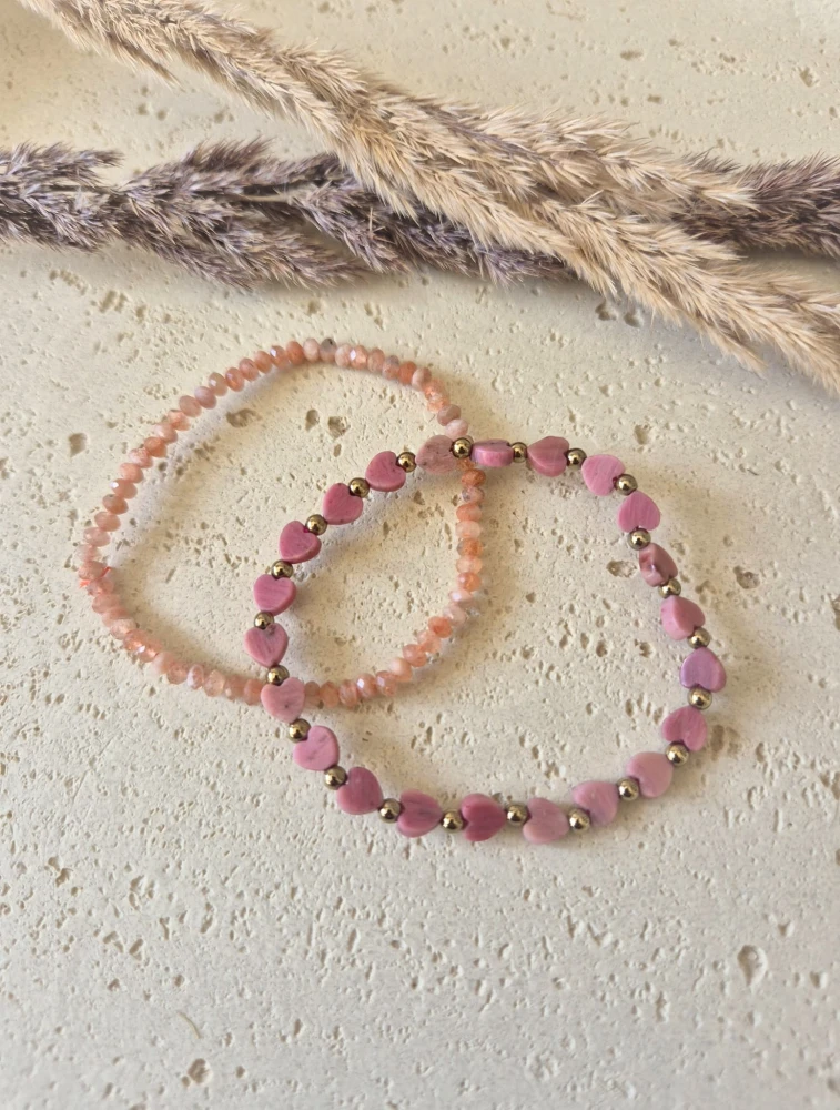 Słoneczna Energia i Spokój – Zestaw dla Mamy | Kamień Słoneczny i Rodonit | Prezent z dedykacją