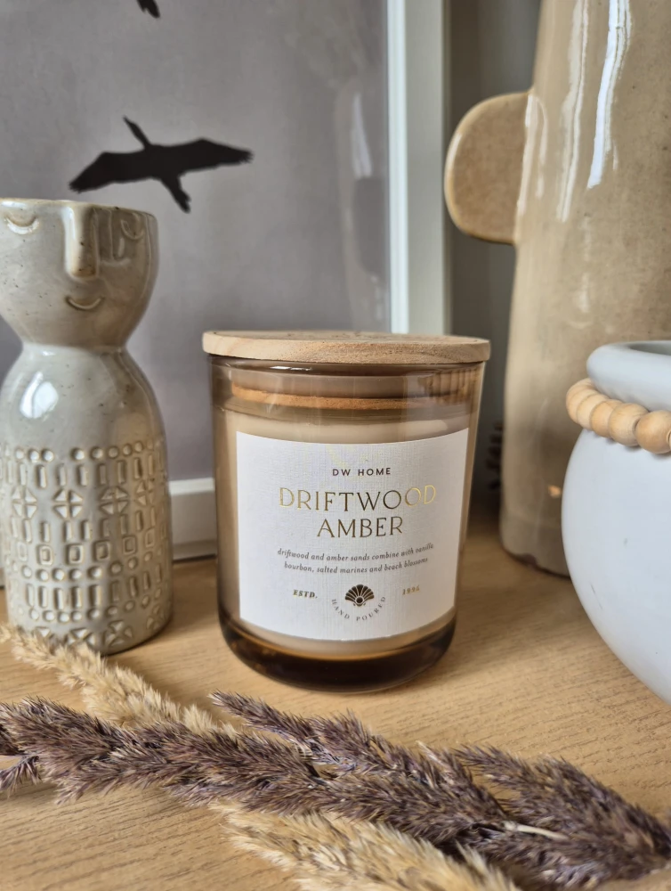 DW HOME Driftwood Amber - Świeca zapach lata | Sól morska, wanilia i ambra 269g