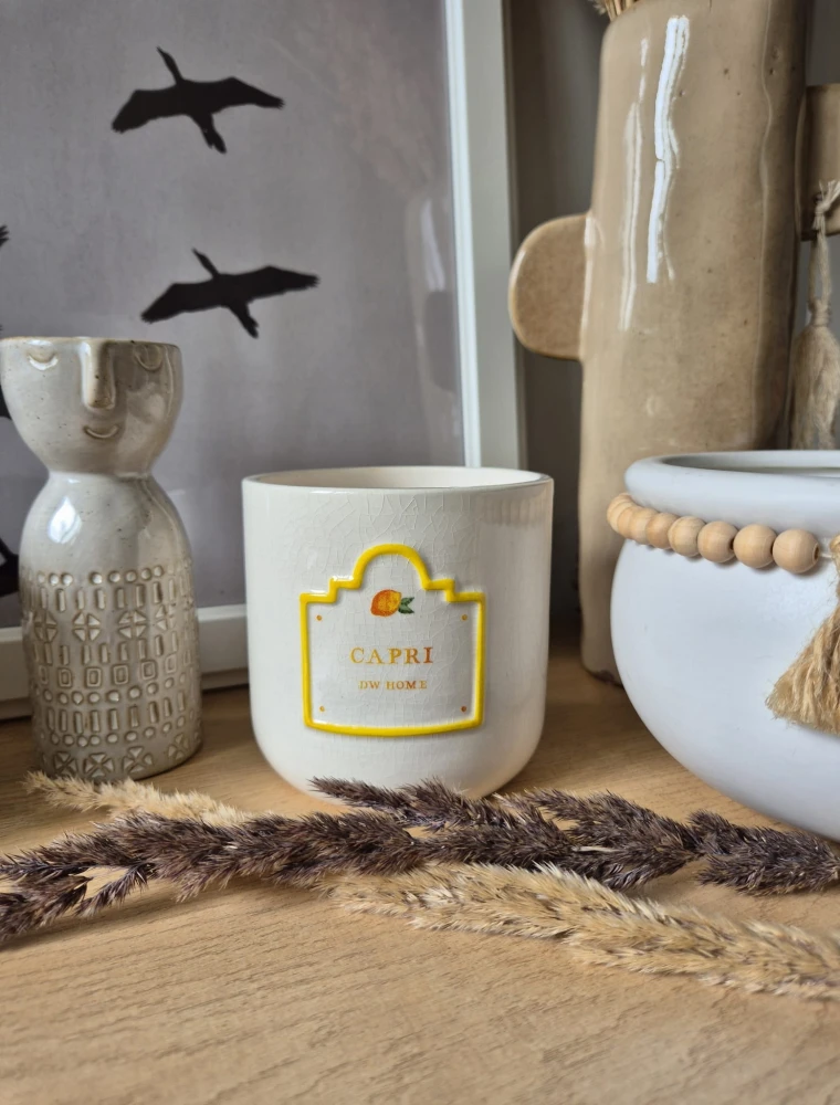 DW HOME Capri - Świeca soczysta cytryna i limonka 374g | Drewniany knot