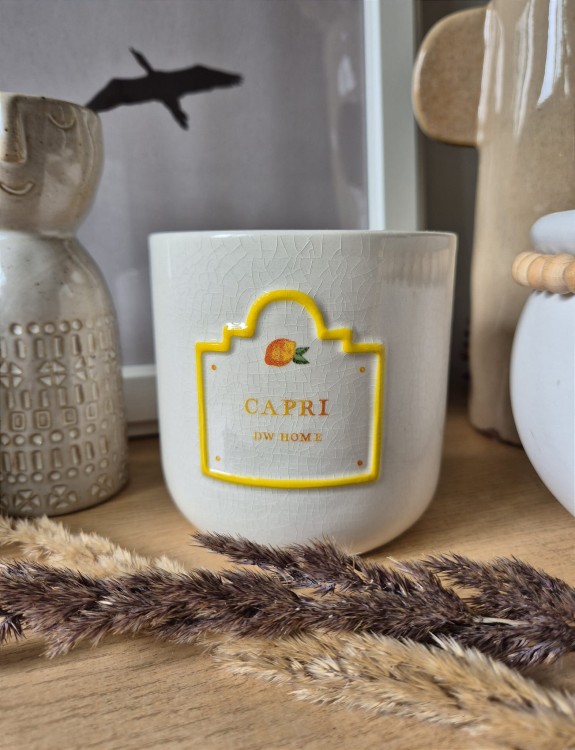 DW HOME Capri - Świeca soczysta cytryna i limonka 374g | Drewniany knot