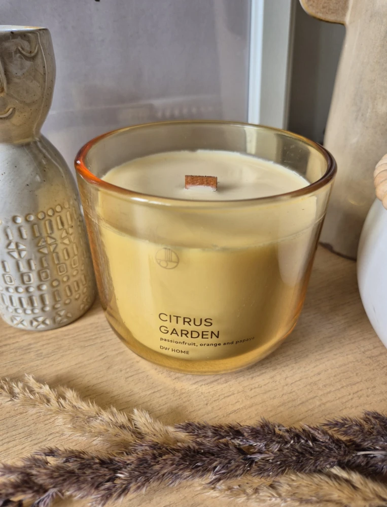 DW HOME Citrus garden - Marakuja, pomarańcza i papaja 394g | Drewniany knot