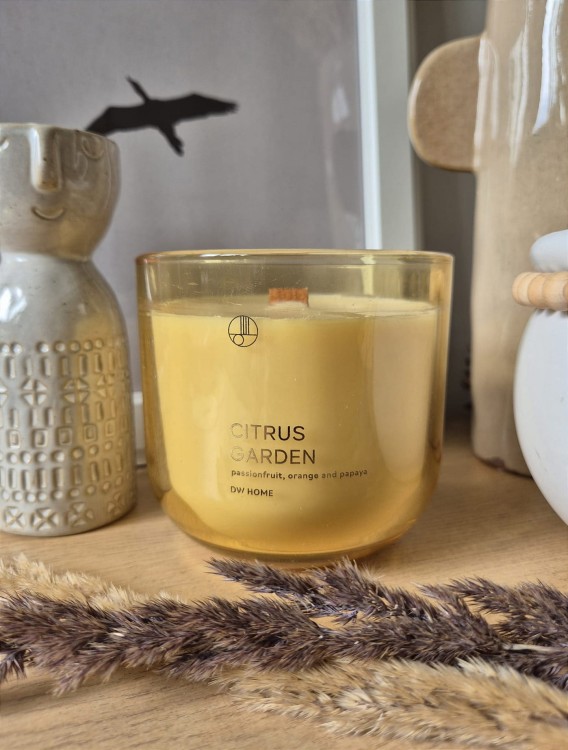 DW HOME Citrus garden - Marakuja, pomarańcza i papaja 394g | Drewniany knot