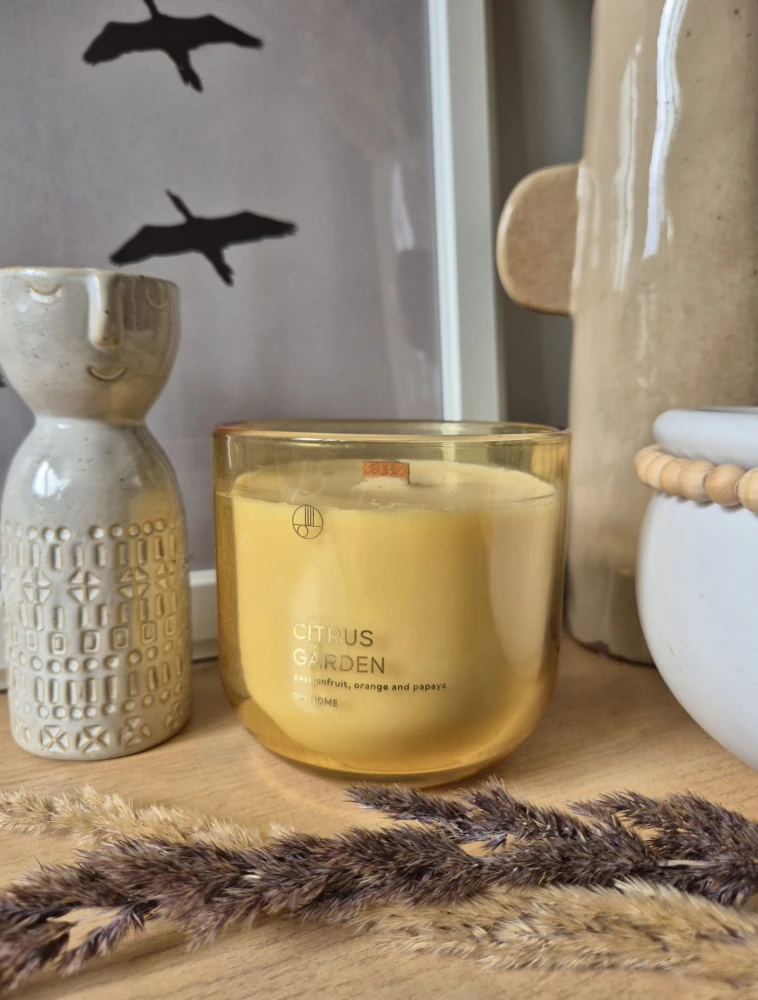 DW HOME Citrus garden - Marakuja, pomarańcza i papaja 394g | Drewniany knot