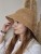 Ażurowy Bucket Hat ELBA na lato | Brązowy Letni Kapelusz Damski (Regulowany)