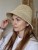Ażurowy Bucket Hat ELBA na lato | Beżowy Letni Kapelusz Damski (Regulowany)