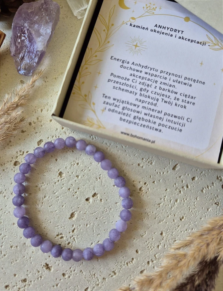 RYBY Bransoletka zodiakalna | Anhydryt - Ukojenie i akceptacja