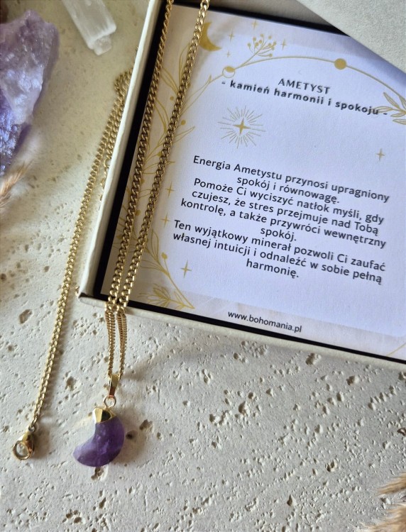 RYBY Naszyjnik zodiakalny | Ametyst - Harmonia i spokój