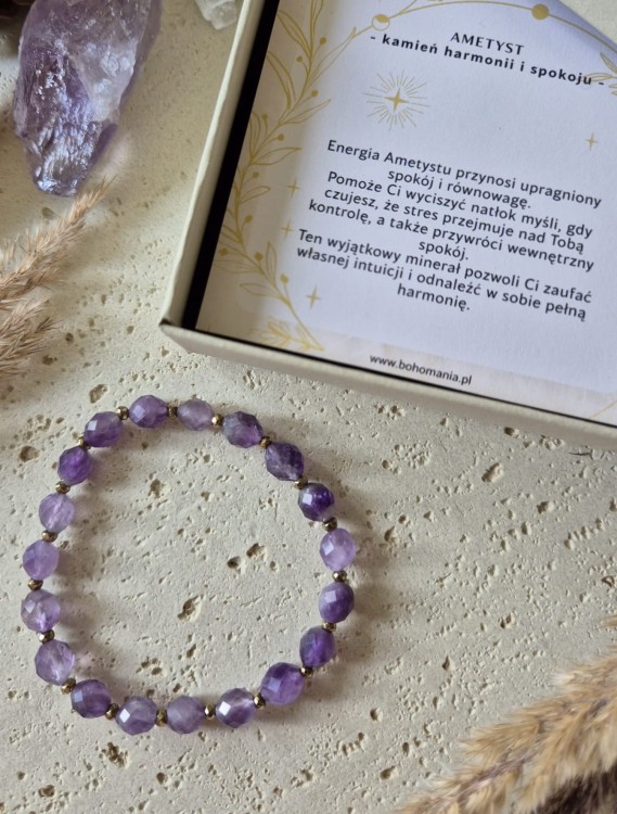 PANNA Bransoletka zodiakalna | Ametyst - Harmonia i spokój