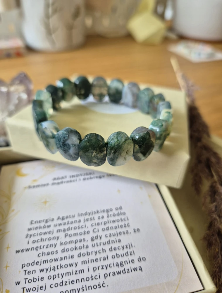 SKORPION Bransoletka zodiakalna | Agat indyjski - Mądrość i dobry los