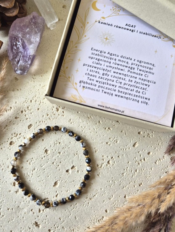 BYK Bransoletka zodiakalna | Agat - Wewnętrzny balans