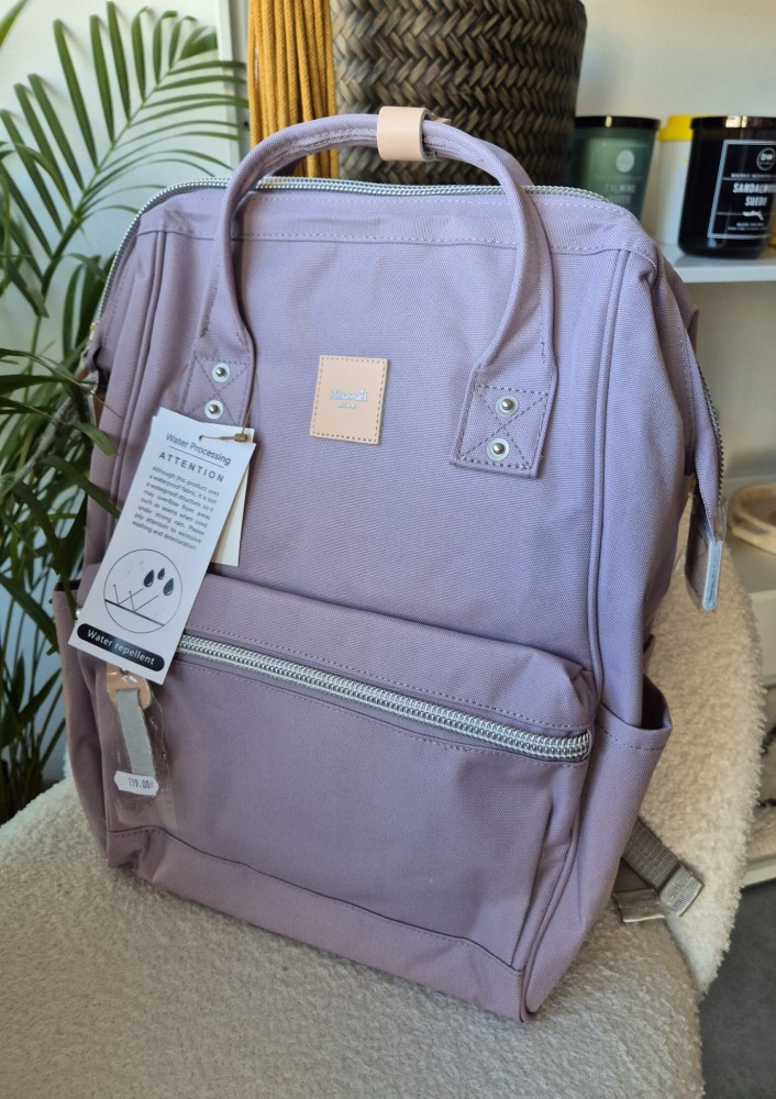 Himawari Plecak wodoodporny do pracy, na podróż, do szkoły i na uczelnię : kolor lawendowy