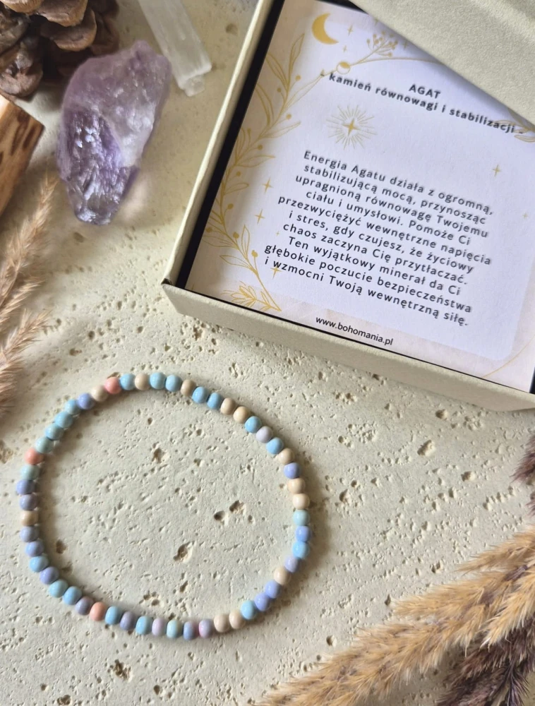 BYK Bransoletka zodiakalna | Agat - Wewnętrzny balans