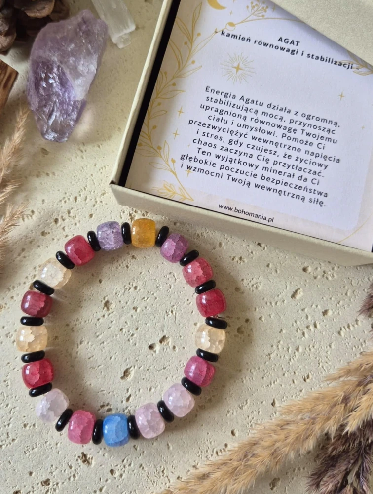 BYK Bransoletka zodiakalna | Agat - Wewnętrzny balans