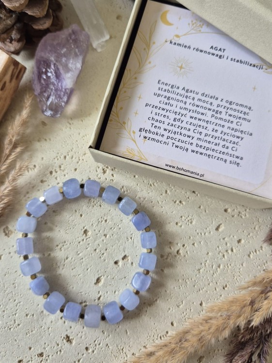 BYK Bransoletka zodiakalna | Agat - Wewnętrzny balans