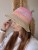 Ażurowy przewiewny Bucket Hat SUMMER na lato | Regulowany Różowy Letni Kapelusz Damski