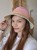 Ażurowy przewiewny Bucket Hat SUMMER na lato | Regulowany Różowy Letni Kapelusz Damski