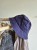Lniany kapelusz na lato | Bucket hat damski / męski 54-56cm | 100% len granatowy