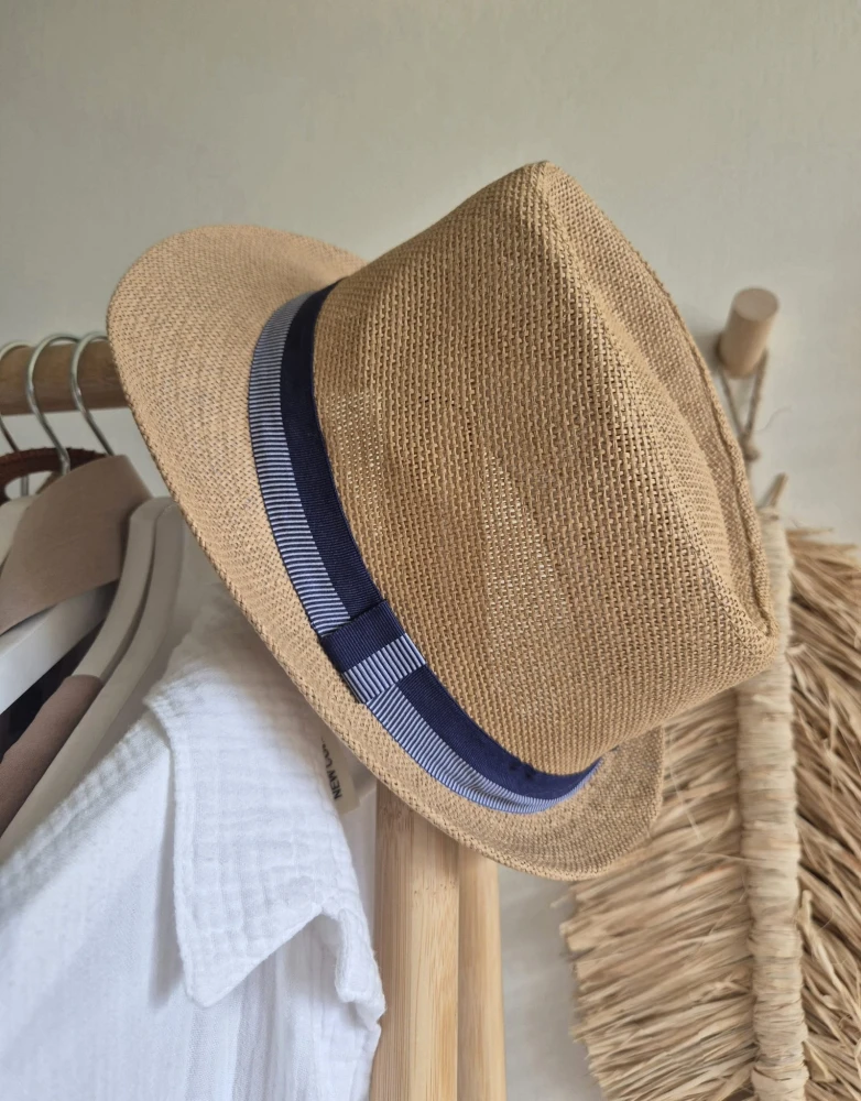MARCO Klasyczny męski kapelusz typu trilby na lato | Kolor brązowy - Rozmiar 60cm
