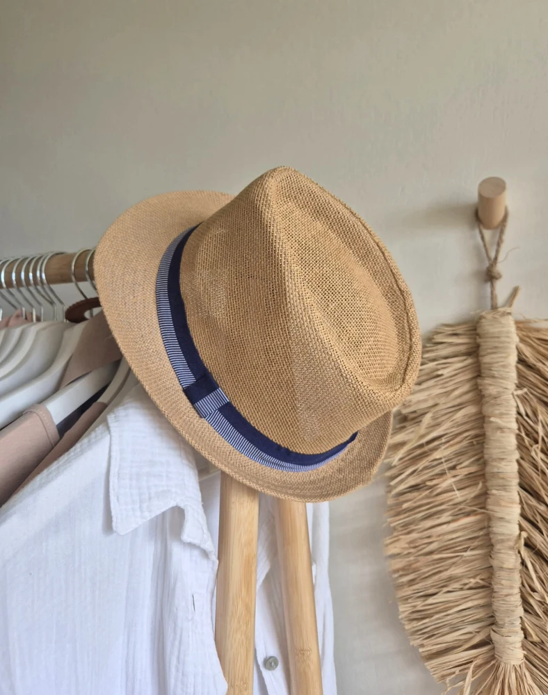 MARCO Klasyczny męski kapelusz typu trilby na lato | Kolor brązowy - Rozmiar 60cm