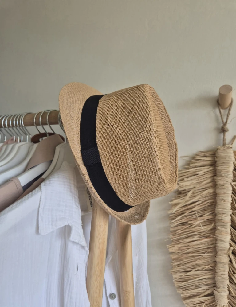 MARCO Klasyczny męski kapelusz typu trilby na lato | Kolor brązowy - Rozmiar 58cm