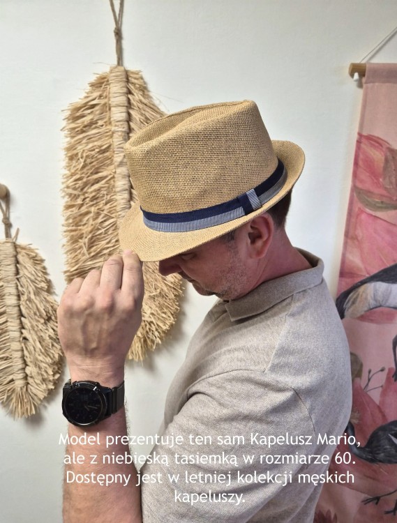 MARCO Klasyczny męski kapelusz w rozmiarze 60 - zdjęcie poglądowe