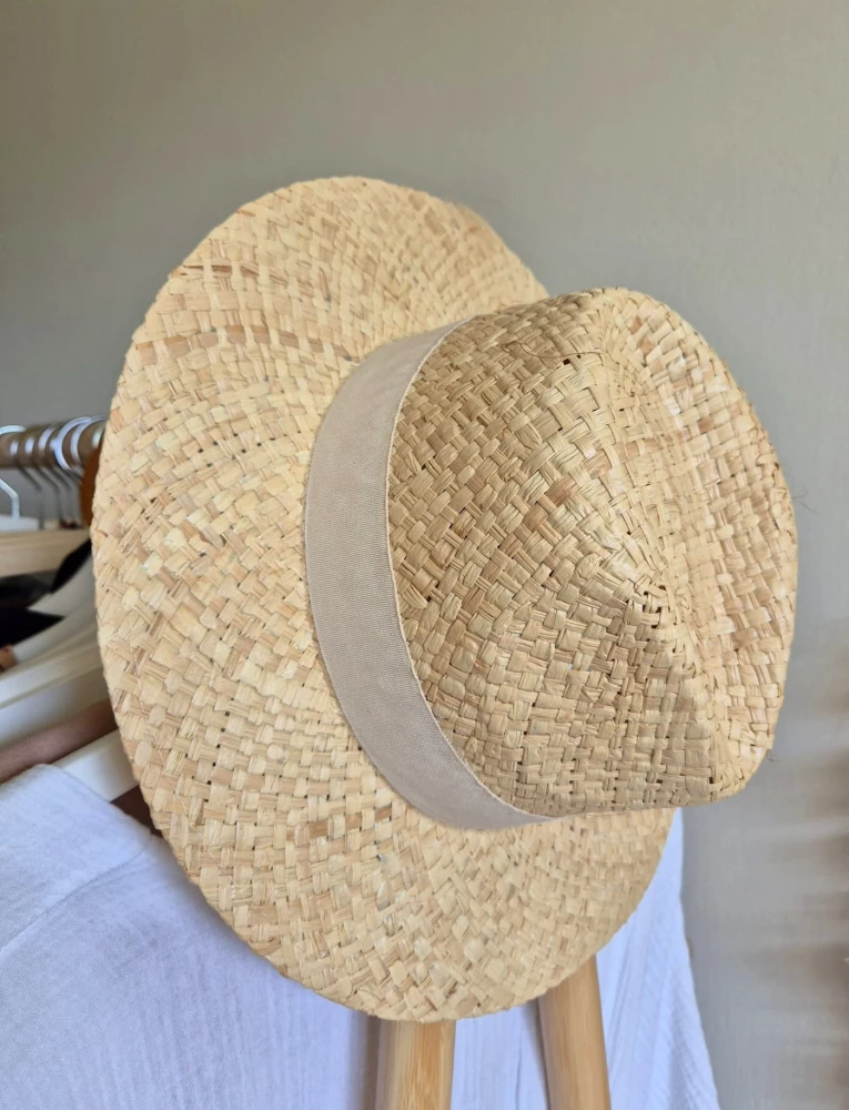 HAVANA Klasyczny damski kapelusz na lato | Kapelusz słomkowy na lato typu panama | Regulowany 53-56cm