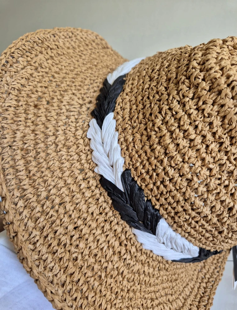 MALIBU Miękki kapelusz damski typu fedora na lato | Przewiewny, ażurowy kapelusz damski | Regulowany 53-56cm