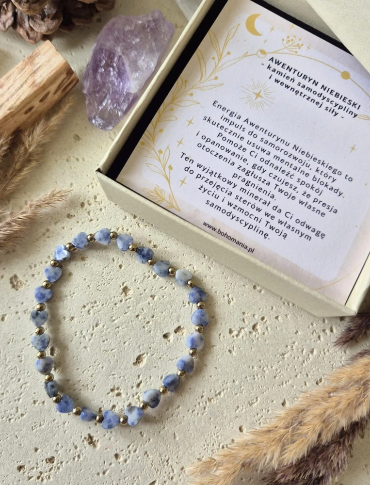 BYK Bransoletka zodiakalna | Awenturyn niebieski - Wewnętrzna siła i odwaga