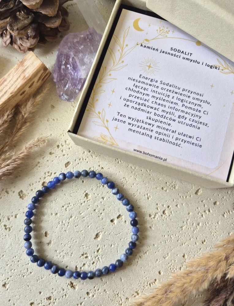 WODNIK Bransoletka zodiakalna | Sodalit - Rozwaga i porządek