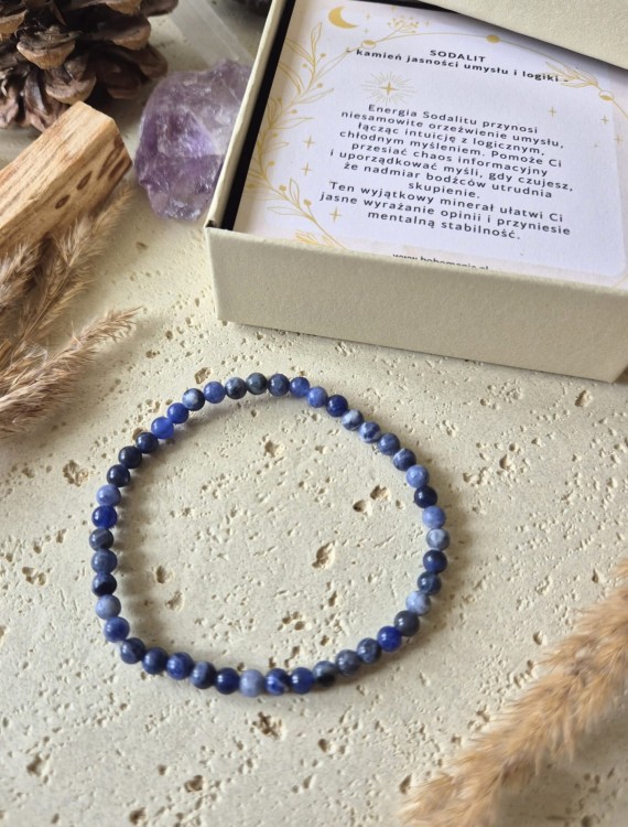 WODNIK Bransoletka zodiakalna | Sodalit - Rozwaga i porządek