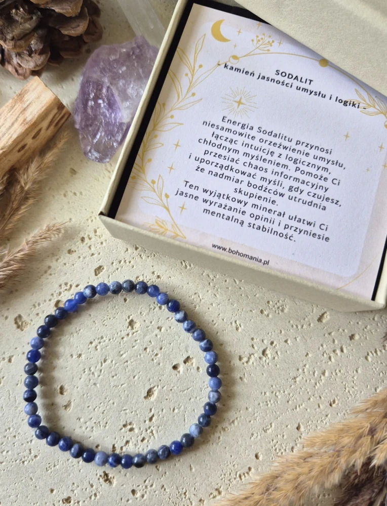 PANNA Bransoletka zodiakalna | Sodalit - Rozwaga i porządek