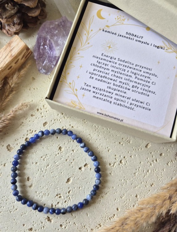 PANNA Bransoletka zodiakalna | Sodalit - Rozwaga i porządek