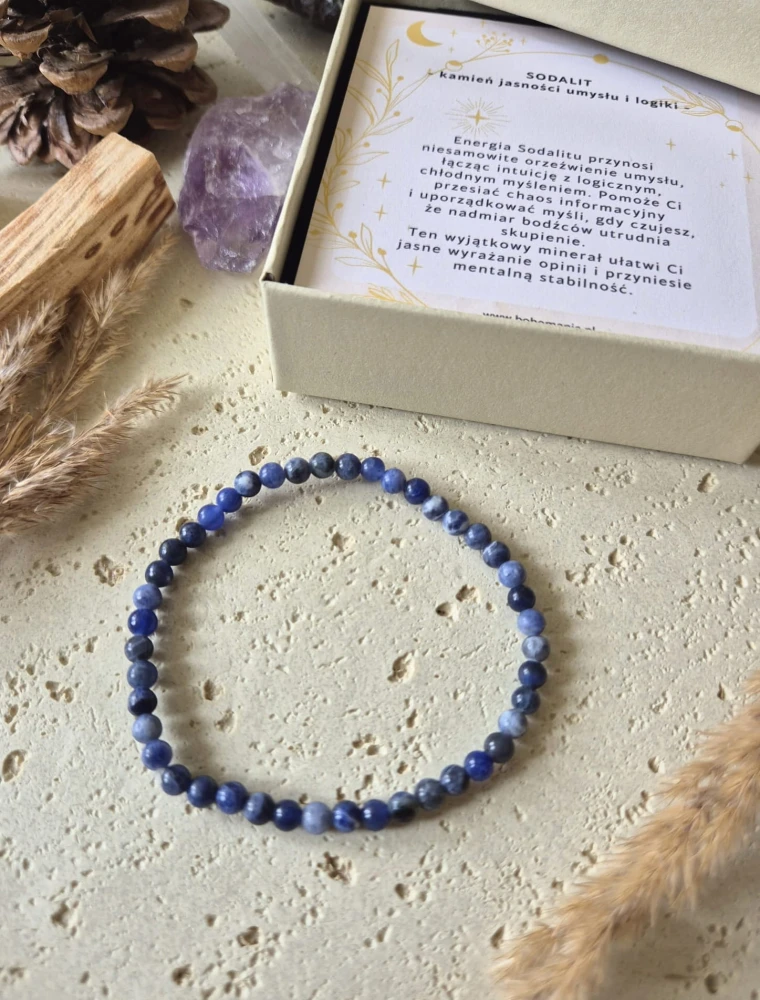 PANNA Bransoletka zodiakalna | Sodalit - Rozwaga i porządek