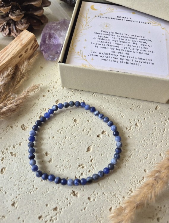 PANNA Bransoletka zodiakalna | Sodalit - Rozwaga i porządek