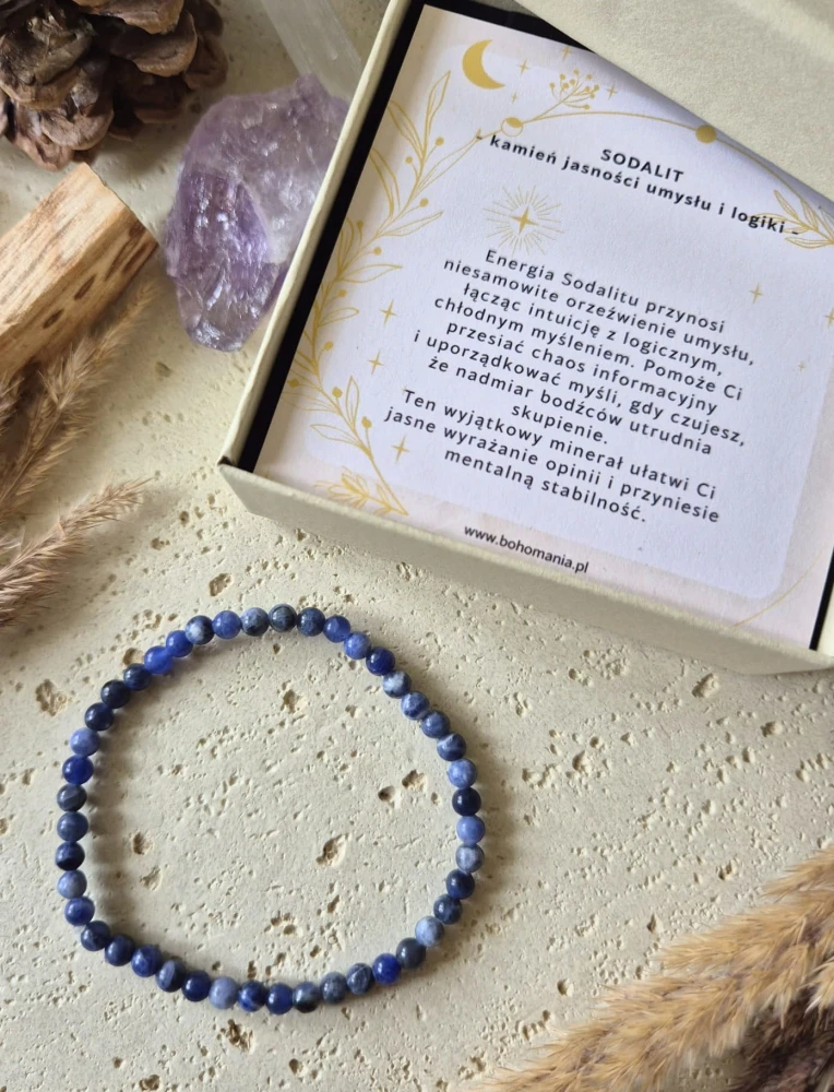 STRZELEC Bransoletka zodiakalna | Sodalit - Rozwaga i porządek