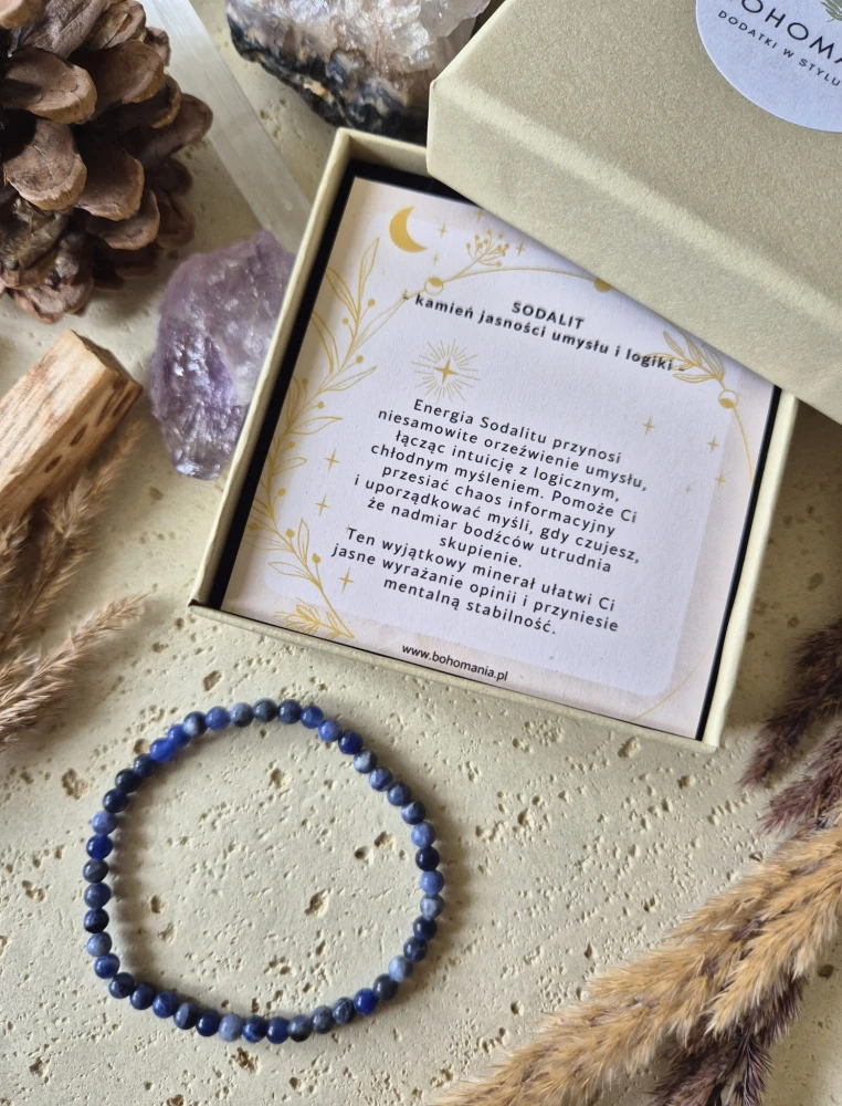 STRZELEC Bransoletka zodiakalna | Sodalit - Rozwaga i porządek