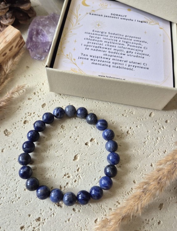 WODNIK Bransoletka zodiakalna | Sodalit - Rozwaga i porządek