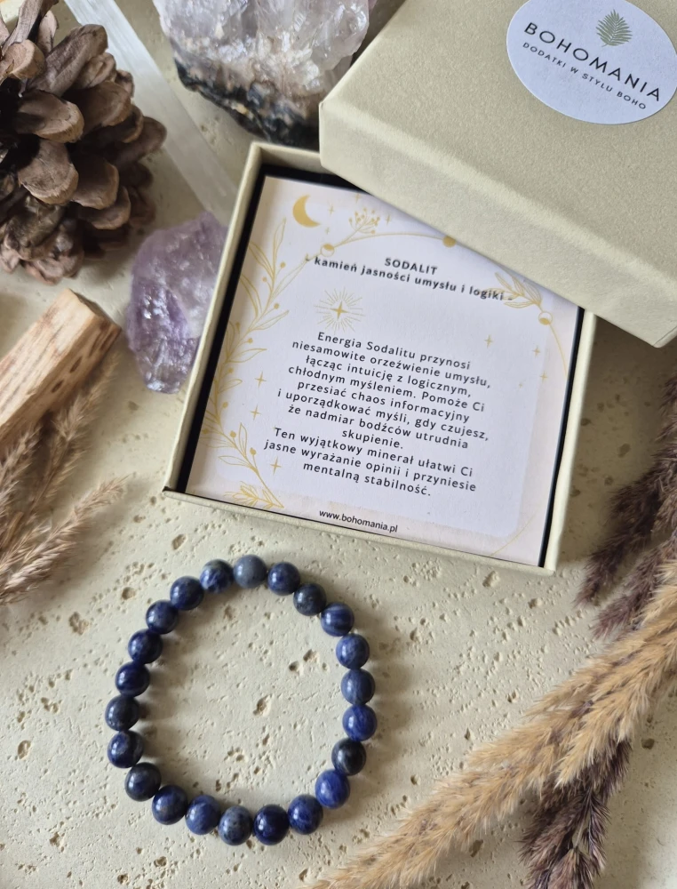 WODNIK Bransoletka zodiakalna | Sodalit - Rozwaga i porządek