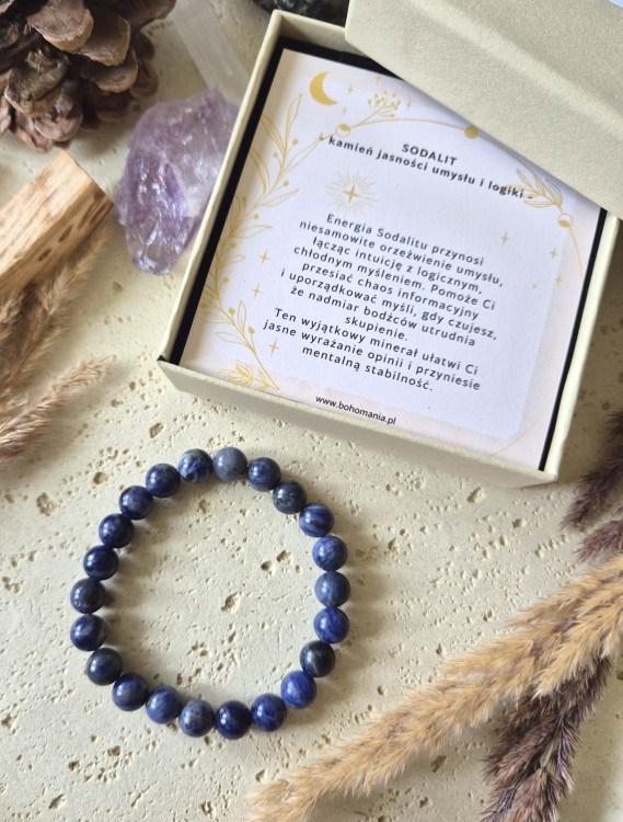 PANNA Bransoletka zodiakalna | Sodalit - Rozwaga i porządek