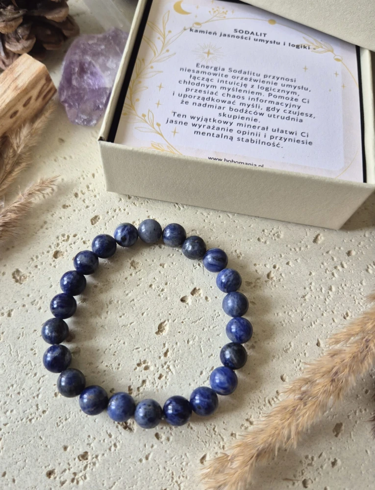 PANNA Bransoletka zodiakalna | Sodalit - Rozwaga i porządek