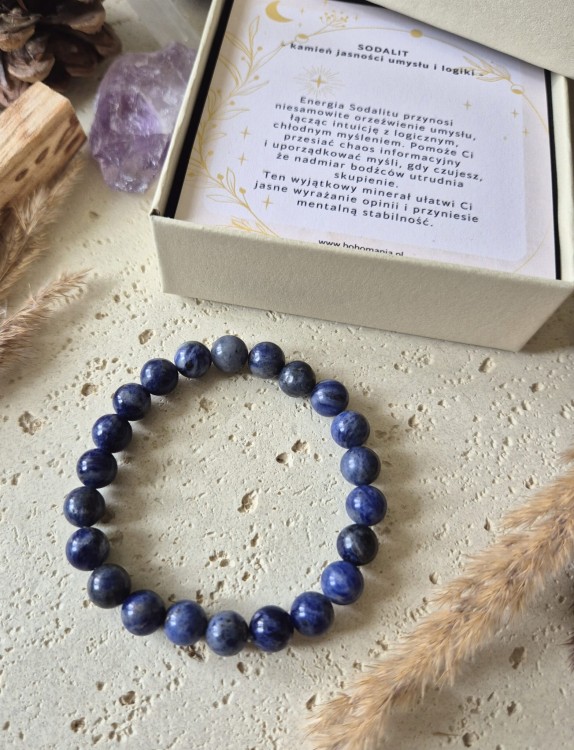 PANNA Bransoletka zodiakalna | Sodalit - Rozwaga i porządek