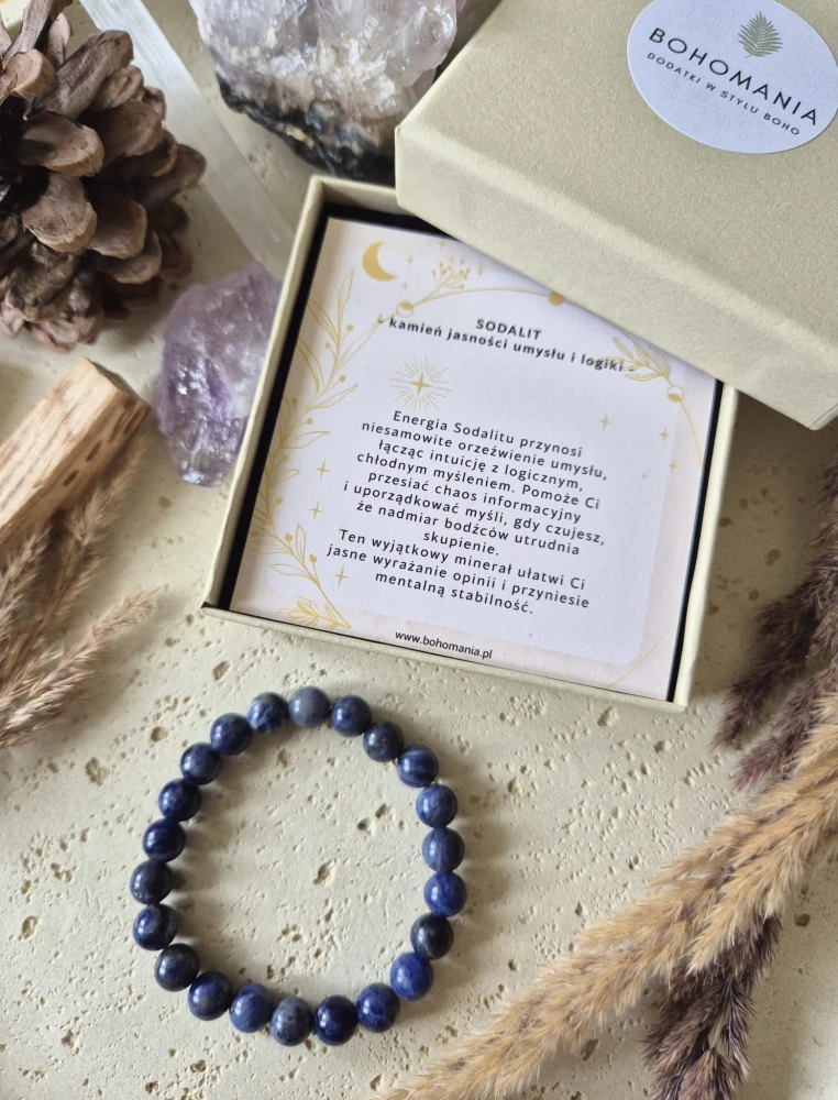 PANNA Bransoletka zodiakalna | Sodalit - Rozwaga i porządek