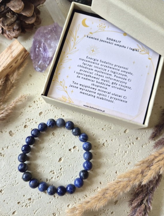STRZELEC Bransoletka zodiakalna | Sodalit - Rozwaga i porządek