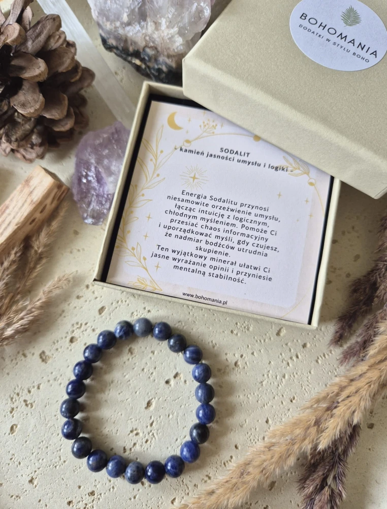 STRZELEC Bransoletka zodiakalna | Sodalit - Rozwaga i porządek