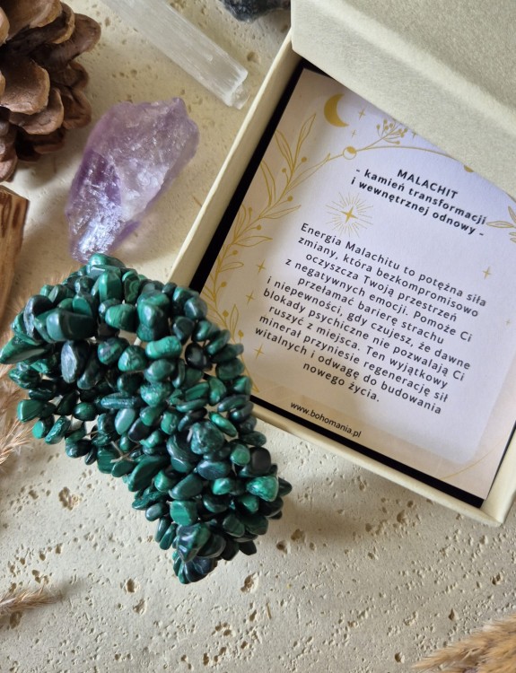 KOZIOROŻEC Bransoletka zodiakalna | Malachit - Transformacja i oczyszczenie