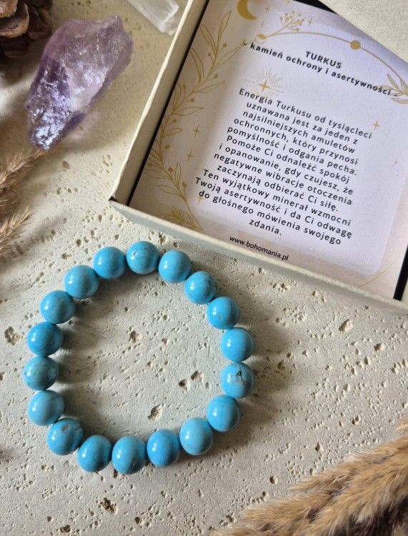 RYBY Bransoletka zodiakalna | Turkus - Ochrona i asertywnoś