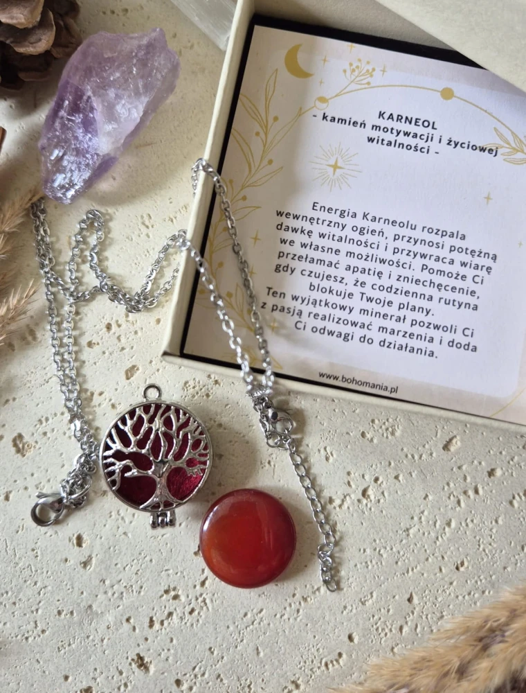LEW Naszyjnik zodiakalny | Karneol - Motywacja i witalność